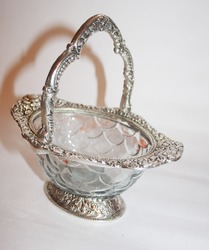 Manufacturers Exporters and Wholesale Suppliers of Silver Fruits Tokri Small Bowl New Delhi Delhi